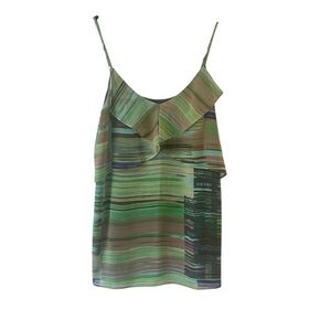 Cabi colorful flowy layered tank top blouse size medium